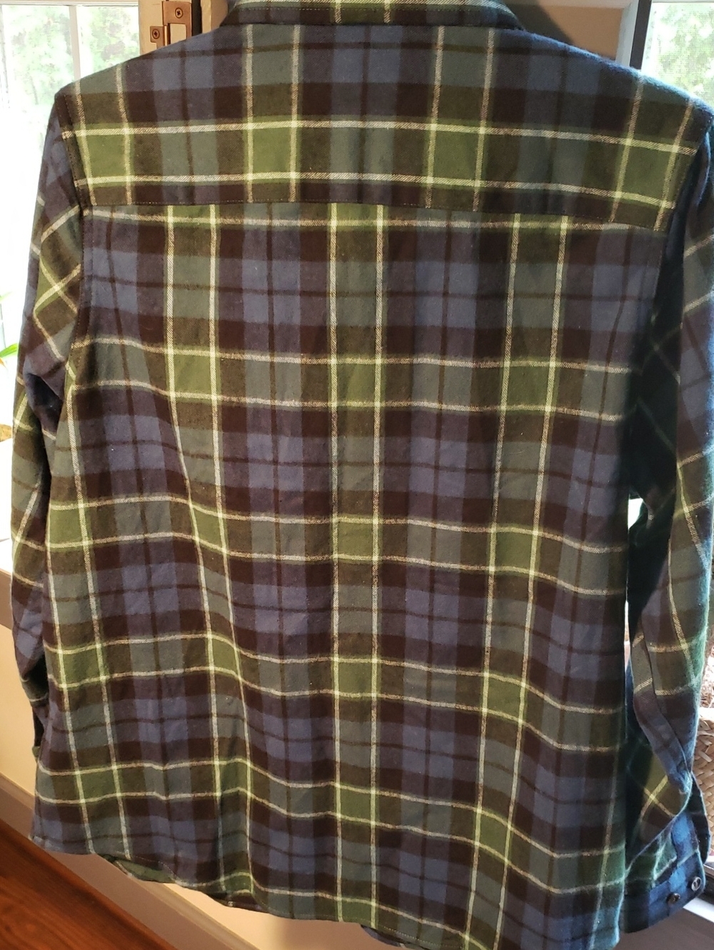 L.L.Bean Scotch Plaid Flannel Shirt W Reg - Picture 4 of 5